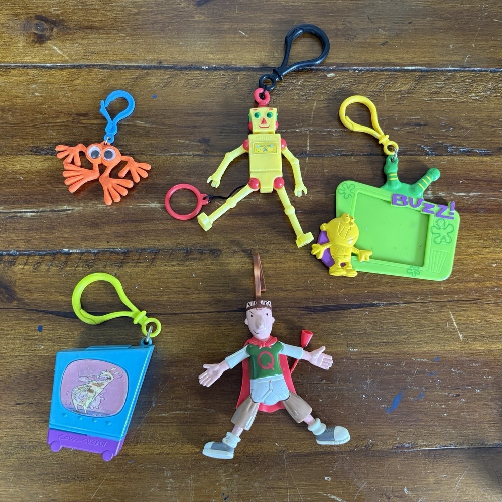Vtg Fast Food Meal Toy Keychain Lot Of 5 Y2K Millenial